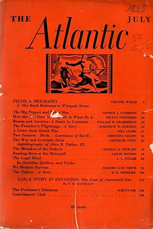 Seller image for The Atlantic Magazine July 1933 Vol. 152 No. 1 for sale by Book Booth