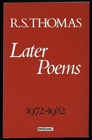 Image du vendeur pour Later Poems 1972-1982 mis en vente par Little Stour Books PBFA Member