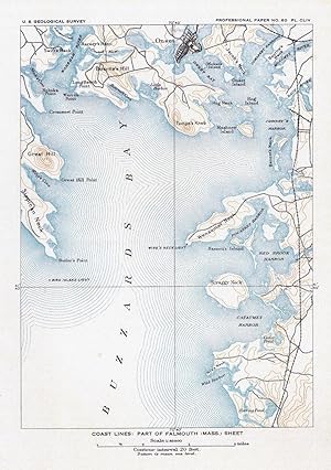 Immagine del venditore per Coast lines: Part of Falmouth (Mass.) sheet (= Onset - Catomet Harbour), venduto da Antiquariat Ruthild Jger