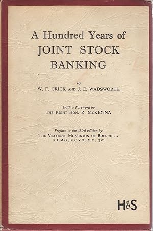 Seller image for A Hundred Years of Joint Stock Banking, third edition for sale by Sutton Books