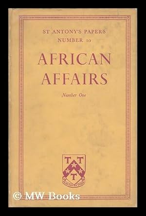 Image du vendeur pour African Affairs. No.1 / Edited by Kenneth Kirkwood mis en vente par MW Books Ltd.