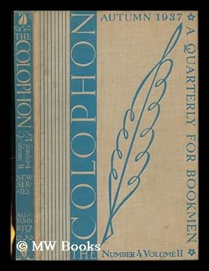 Seller image for The Colophon : a Quarterly for Bookmen. Volume 2, Number 4, Autumn 1937 , New Series / Editors: Frederick B. Adams Jr. , Elmer Adler, Alfred Stanford, John T. Winterich for sale by MW Books