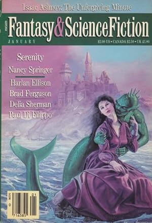 Imagen del vendedor de The Magazine of Fantasy & Science Fiction January 1989 - Serenity, Do You Believe in Magic?, To Tell the Troof, Miss Carstairs & the Merman, On the Dark Road, The Man Who Controlled Himself, A Science Fiction Reader's and Writer's Guide To the Universe, + a la venta por Nessa Books