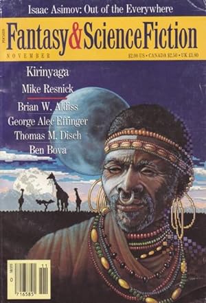 Immagine del venditore per The Magazine of Fantasy & Science Fiction November 1988 - The Audition, Kirinyaga, Diamond Sam, Posterity, Inheritance, Trudging to Eden, Traveler Traveler Seek Your Wife in the Forests of This Life, Out of the Everywhere +++ venduto da Nessa Books