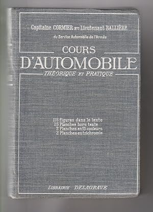 Bild des Verkufers fr Cours d automobile thorique et pratique zum Verkauf von Librairie Philosophique J. Vrin