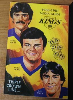 LOS ANGELES KINGS 1980-81 Media Guide (Cover features; Charlie Simmer/ Marcel Dionne/ Dave Taylor;