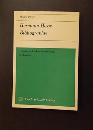 Bild des Verkufers fr Hermann Hesse Bibliographie -Primr- und Sekundrschriftum in Auswahl zum Verkauf von Antiquariat Strter