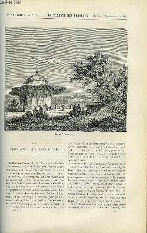 Seller image for LA SEMAINE DES FAMILLES 8EME ANNEE N44 - UNE PROMENADE AUX EAUX-DOUCES DE FELIX-HENRI, UN AMI VERITABLE VI DE EMILE RICHEBOURG, SOUVENIRS D'UN TOURISTE IV DE F.H. BARTHELEMY, LYON II DE C. DAMBUYANT, LETTRES A UNE MERE II DE ALFRED NETTEMENT for sale by Le-Livre