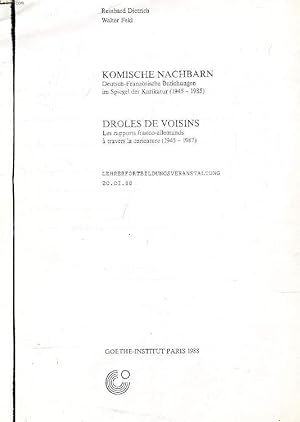 Seller image for KOMISCHE NACHBARN / DRLES DE VOISINS (Deutsche-Franzsische Beziehungen im Spiegel der Karikatur, 1945-1985) (PHOTOCOPIES) for sale by Le-Livre