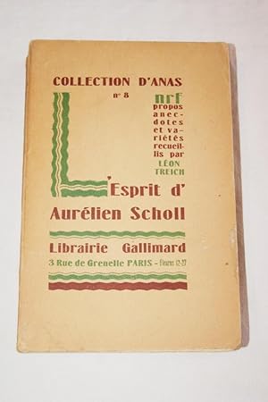 Image du vendeur pour L'ESPRIT D'AURELIEN SCHOLL mis en vente par Librairie RAIMOND