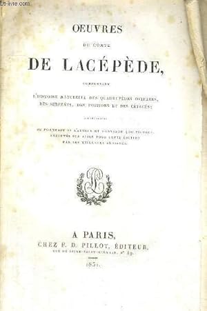 Bild des Verkufers fr OEUVRES DU COMTE DE LACEPEDE - TOME 3 - POISSONS 3 zum Verkauf von Le-Livre