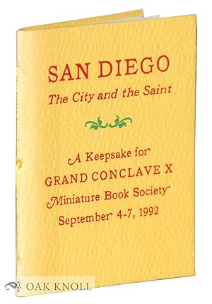 Image du vendeur pour SAN DIEGO: THE CITY AND THE SAINT mis en vente par Oak Knoll Books, ABAA, ILAB