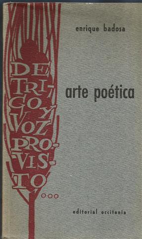 Arte poética 1955-1966.Firmado y dedicado por el autor.