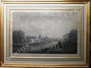 Imagen del vendedor de VUE DE L'ILE-BARBE, prise de la rive gauche de la Sane. a la venta por Jean-Paul TIVILLIER