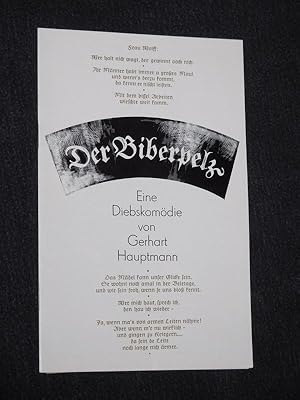 Immagine del venditore per Programmheft Staatstheater Dresden, Kleines Haus 1981/82. DER BIBERPELZ EINE DIEBSKOMDIE von Gerhart Hauptmann. Regie: Hannes Fischer, Bhnenbild/ Kostme: Volkmar Frster. Mit Katja Kuhl (Mutter Wolff), Friedrich-Wilhelm Junge, Rolf Hoppe, Hans-Georg Krbel, Ulf-Peter Bellmann/ Karsten Witupil, Justus Fritzsche, Eva-Sibylle Edel venduto da Fast alles Theater! Antiquariat fr die darstellenden Knste