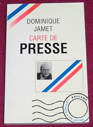 Bild des Verkufers fr CARTE DE PRESSE - Lettres  un jeune journaliste zum Verkauf von LE BOUQUINISTE