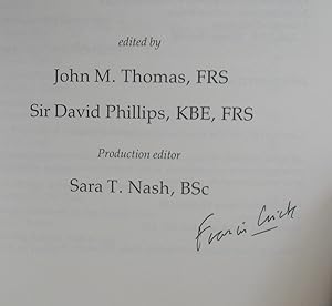 Bild des Verkufers fr W. L. Bragg: A Few Personal Recollections." In: THOMAS, John M. & Sir David PHILLIPS (eds.): Selections and Reflections: The Legacy of Sir Lawrence Bragg, pp. 109-11. Entire volume offered. SIGNED BY FRANCIS CRICK. zum Verkauf von Scientia Books, ABAA ILAB