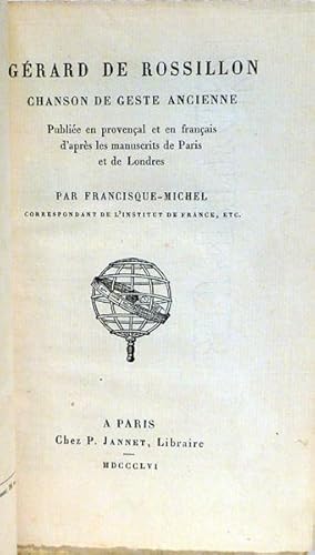 Seller image for Grard de Rossillon : Chanson de geste ancienne for sale by Librairie Lis Tes Ratures