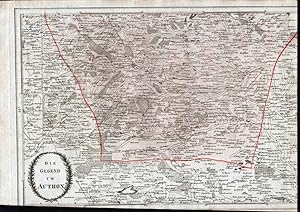 Bild des Verkufers fr Die Gegend um Authon - Authon-du-Perche Saint-Bomer Charbonnieres - carte gravure map Karte engraving. zum Verkauf von Antiquariat Steffen Vlkel GmbH