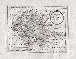 Bild des Verkufers fr Das Departement des Flusses Tarn Nr. 769 - Tarn Albi Castres Carmaux Mazamet Lavaur - carte gravure map Karte engraving. zum Verkauf von Antiquariat Steffen Vlkel GmbH