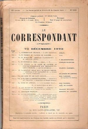 Le Correspondant : Religion - Philosophie - Politique - Histoire - Sciences - Économie Sociale - ...