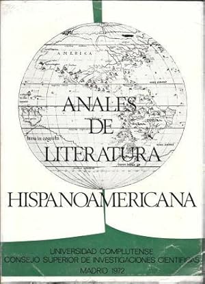 Imagen del vendedor de Anales de Literatura Hispanoamericana [ 1972 ] a la venta por Works on Paper