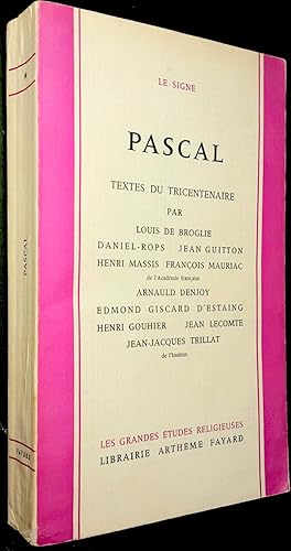 Imagen del vendedor de Pascal. Textes du tricentenaire a la venta por Le Chemin des philosophes