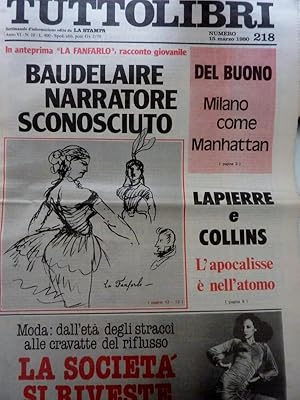 TUTTOLIBRI Settimanale d'Informazione edito da LA STAMPA Numero 15 Marzo 1980 BAUDELAIRE NARRATOR...