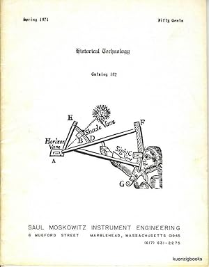 Seller image for Historical Technology, Inc. Catalogue 102 Spring 1971 for sale by Kuenzig Books ( ABAA / ILAB )