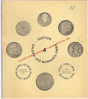 Auktionskatalog: 4 Talersammlung nach Davenport (1971) - Galerie des Monnaies (Hrsg)