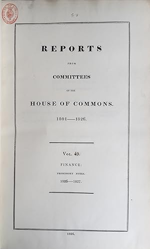 Seller image for REPORT [AND MINUTES OF EVIDENCE] FROM THE SELECT COMMITTEE on PROMISSORY NOTES IN SCOTLAND AND IRELAND, [and ENGLAND]. for sale by Jeffrey Stern Antiquarian Bookseller