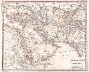 Image du vendeur pour Vorder-Asien und Nil-Land. Stahlstichkarte mit Grenzkolorit. mis en vente par Antiquariat Heinz Tessin