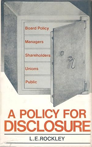 Seller image for A Policy for Disclosure for sale by Snookerybooks