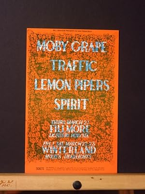 Bill Graham/Filmore Postcard #112 ( Moby Grape, Traffic, Lemon Pipers, Spirit )