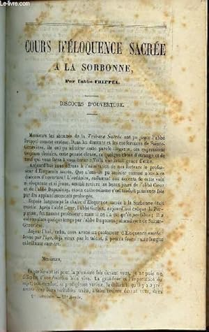 Bild des Verkufers fr Cours d'loquence sacre a la Sorbonne : Discours d'ouverture zum Verkauf von Le-Livre