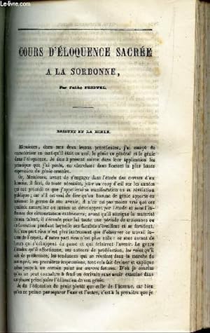 Bild des Verkufers fr COURS D'ELOQUENCE SACREE A LA SORBONNE : BOSSUET ET LA BIBLE zum Verkauf von Le-Livre