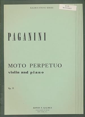 Immagine del venditore per Moto Perpetuo, Op. 11 (Kalmus Edition) venduto da CorgiPack