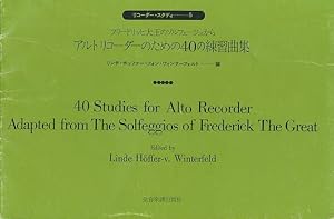 Imagen del vendedor de 40 Studies for Alto-Recorder adapted from the Solfeggios of Frederick the . a la venta por CorgiPack