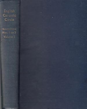 Transactions of the English Ceramic Circle Transactions Nos. 1 to 5 (1933-1937)