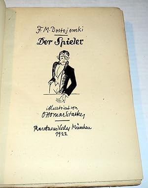 Seller image for DER SPIELER: ROMAN. Illustriert von Ottomar Starke. for sale by Blue Mountain Books & Manuscripts, Ltd.