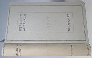Berliner Almanach 1947 Mit Original-Beiträgen von