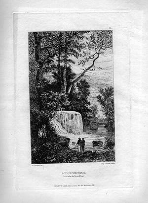 Bild des Verkufers fr Bois de Vincennes" - Bois de Vincennes eau forte gravure etching Radierung zum Verkauf von Antiquariat Steffen Vlkel GmbH