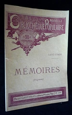 Bild des Verkufers fr Mmoires de Saint-Simon (fragments) zum Verkauf von Abraxas-libris