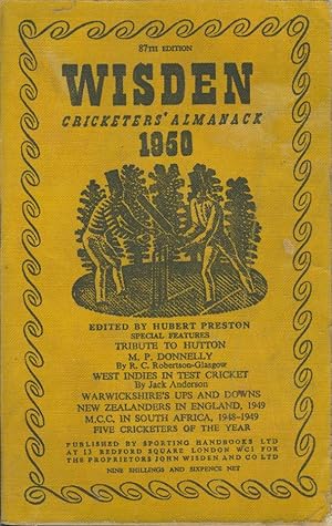 Bild des Verkufers fr WISDEN CRICKETERS' ALMANACK 1950 zum Verkauf von Sportspages