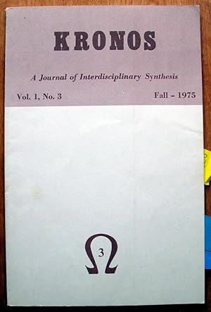 Bild des Verkufers fr Making Moonshine with Hard Science. Essay in Kronos. a Journal of Interdisciplinary Synthesis Vol. I No. 3 Fall 1975 zum Verkauf von Ken Jackson