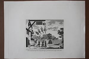 The Weighing house, Kupferstich um 1830 nach William Hogarth, Blattgröße: 26,5 x 37 cm, reine Bil...