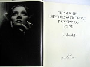 Seller image for The Art of the Great Hollywood Portrait Photographers, 1925-1940 for sale by Trilby & Co. Books