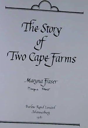 The Story Of Two Cape Farms