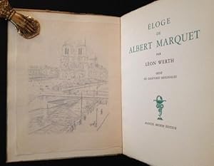 Image du vendeur pour Eloge de Albert Marquet mis en vente par APPLEDORE BOOKS, ABAA