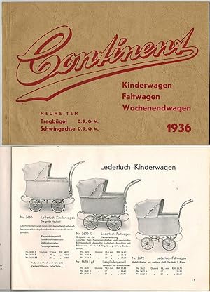 Continent. Kinderwagen - Faltwagen - Wochenendwagen. Neuheiten: Tragbügel, Schwingachse. Katalog.